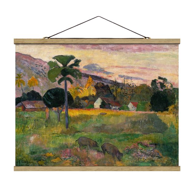 Foto su tessuto da parete con bastone - Paul Gauguin - Come Here - Orizzontale 3:4
