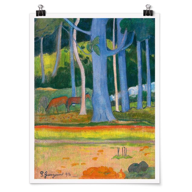 Poster - Paul Gauguin - Paesaggio Foresta - Verticale 4:3