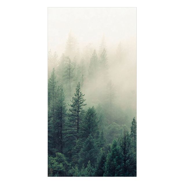 Rivestimento per doccia - Foresta nebbiosa al risveglio