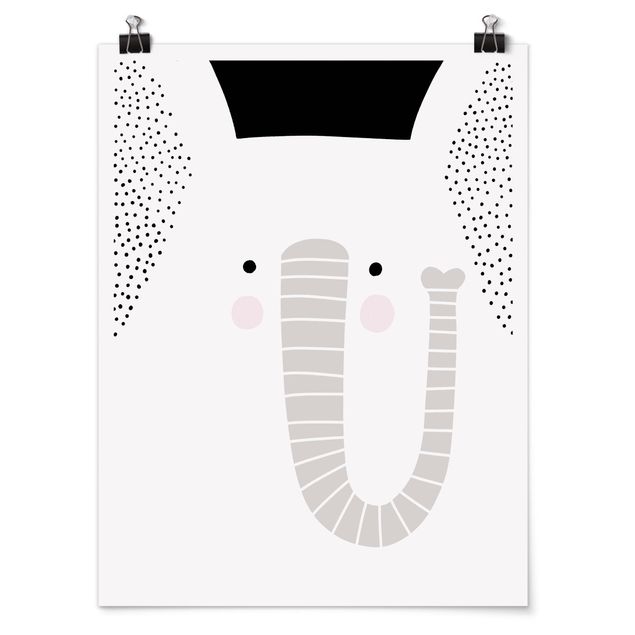Poster - Zoo con Patterns - Elephant - Verticale 4:3