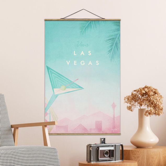 Foto su tessuto da parete con bastone - Poster Viaggi - Viva Las Vegas - Verticale 3:2