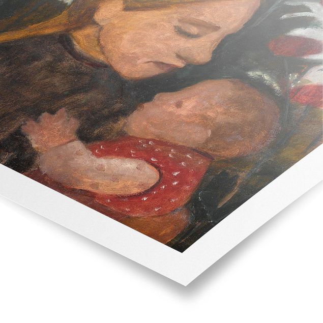 Poster - Paula Modersohn-Becker - Giovane donna con Bambino - Quadrato 1:1