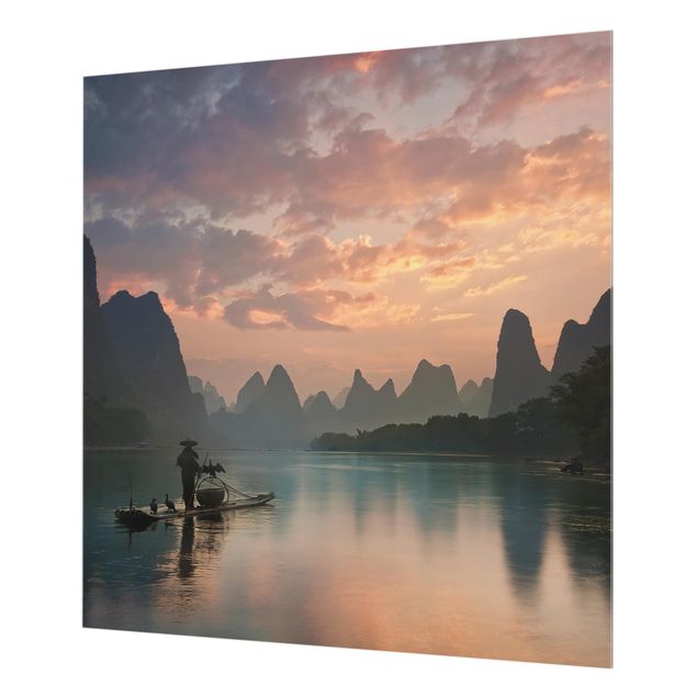 Paraschizzi in vetro - Sunrise Over Chinese River