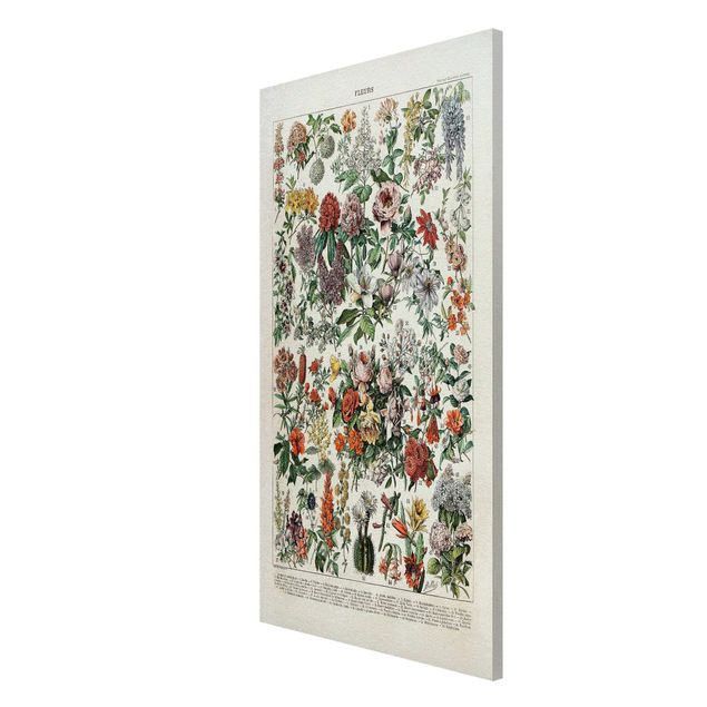 Lavagna magnetica - Vintage Consiglio Flowers II - Formato verticale 4:3