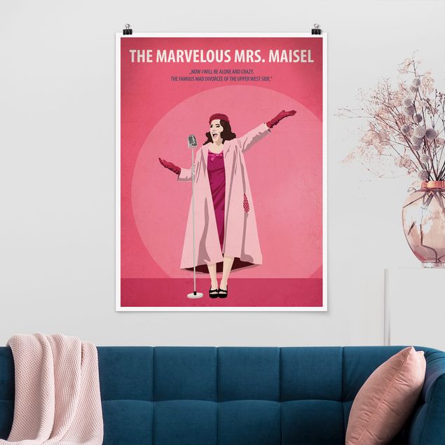 Poster illustrazioni Locandina film La meravigliosa signora Maisel