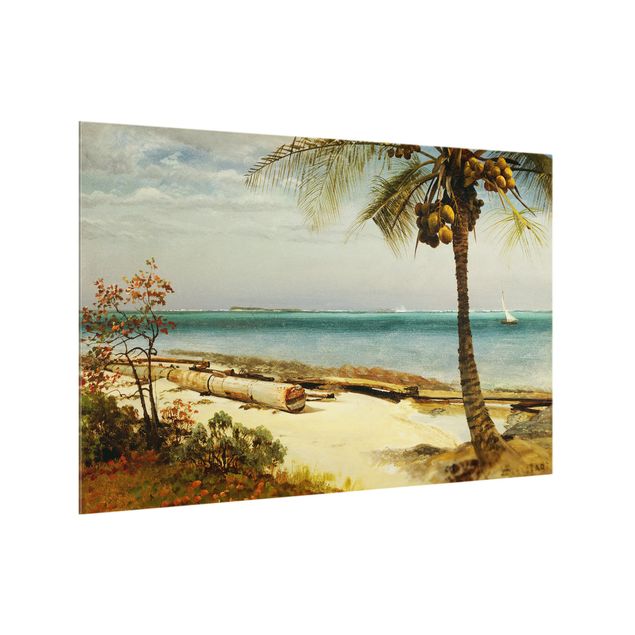 Paraschizzi in vetro - Albert Bierstadt - Coast In The Tropics