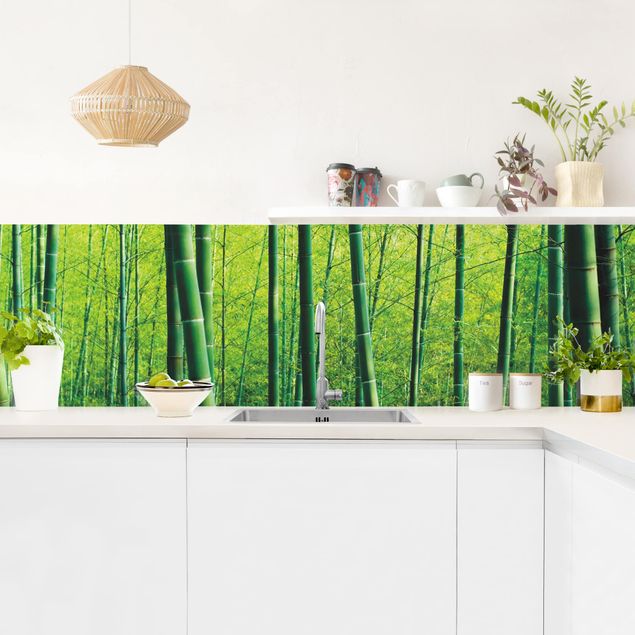 Rivestimenti cucina di plastica Foresta di bambù