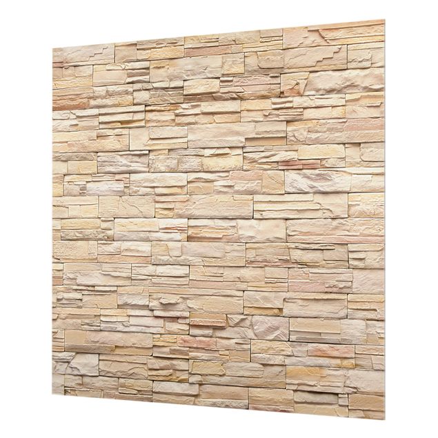 Paraschizzi in vetro - Asian Stonewall - Large Brigth Stone Wall Of Cosy Stones