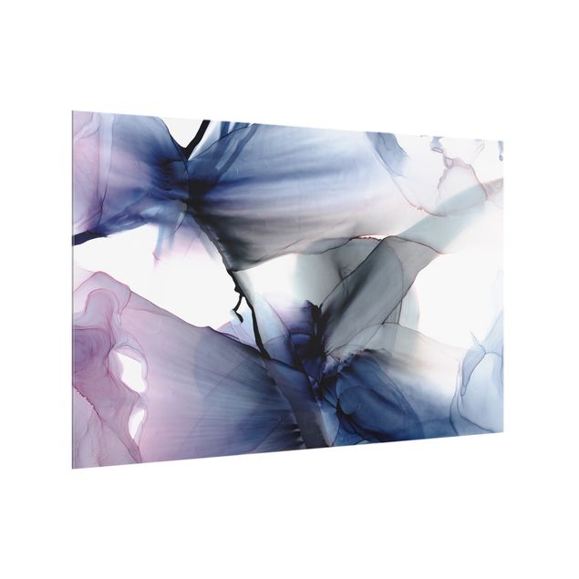 Paraschizzi in vetro - Fluido violetto - Formato orizzontale 3:2