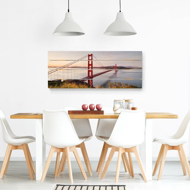 Stampa su legno - Golden Gate Bridge di San Francisco - Orizzontale 2:5