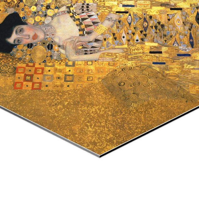 Esagono in Alluminio Dibond - Gustav Klimt - Il bacio