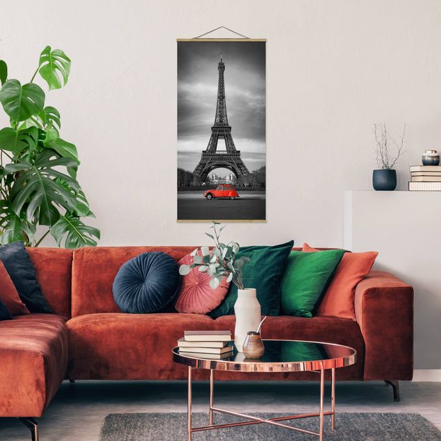 Quadro su tessuto con stecche per poster - Spot On Paris - Verticale 2:1