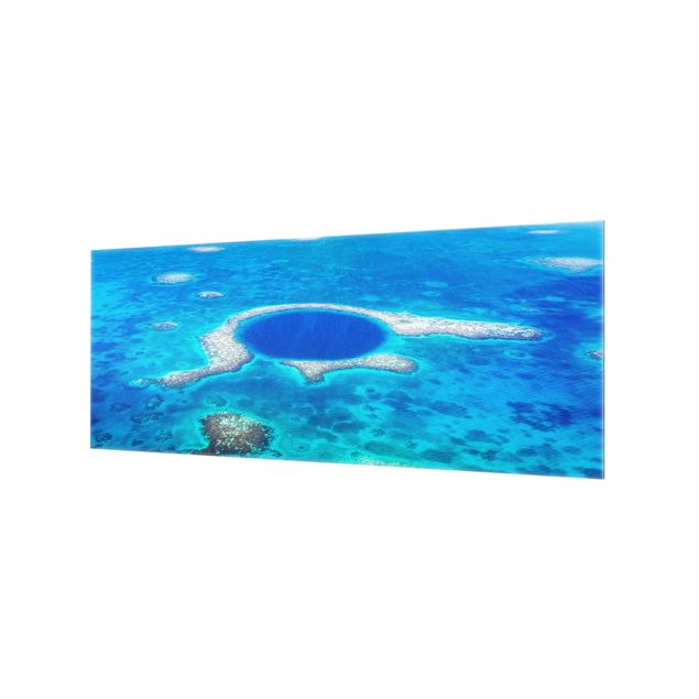 Paraschizzi in vetro - Scogliera al faro del Belize - Panorama 5:2