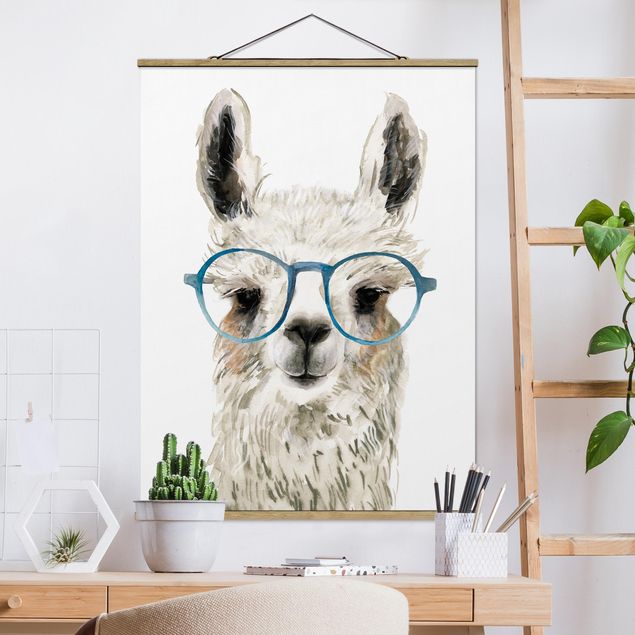 Quadri animali Hip Lama con occhiali III