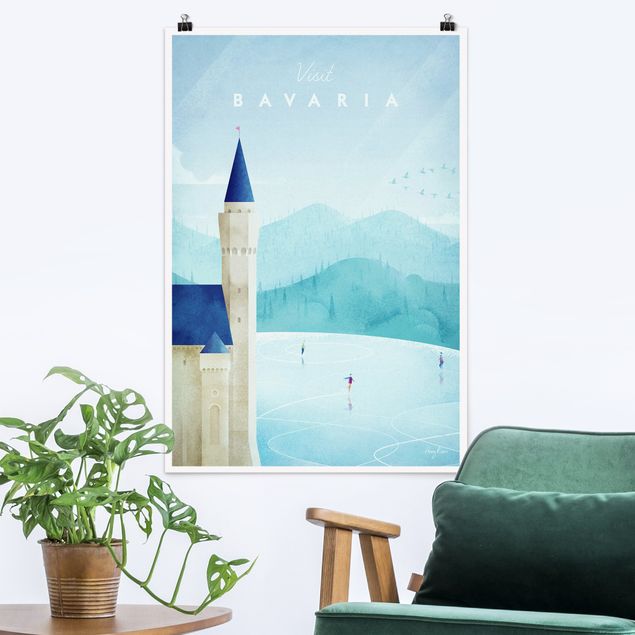 Poster illustrazioni Poster di viaggio - Baviera