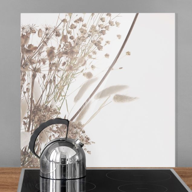 paraschizzi vetro magnetico Bouquet di erba e fiori ornamentali