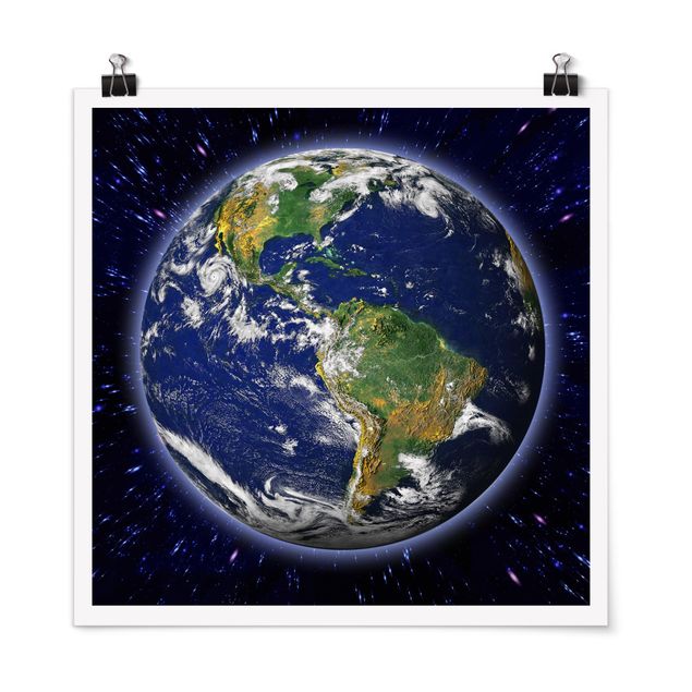 Poster - la Terra - Quadrato 1:1