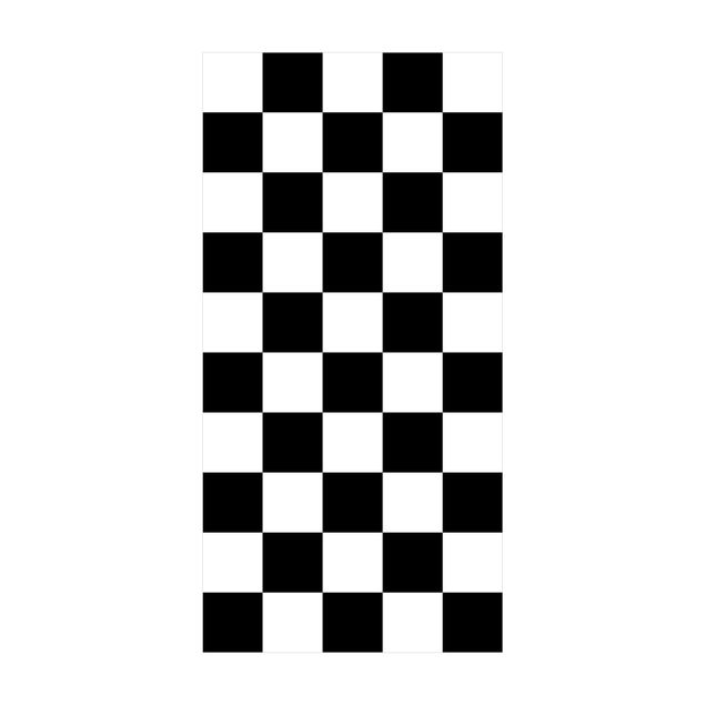 Tappeti bianco e nero Motivo geometrico scacchiera bianco e nero