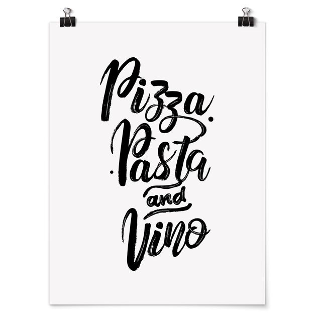 Poster - Pizza pasta e vino - Verticale 4:3