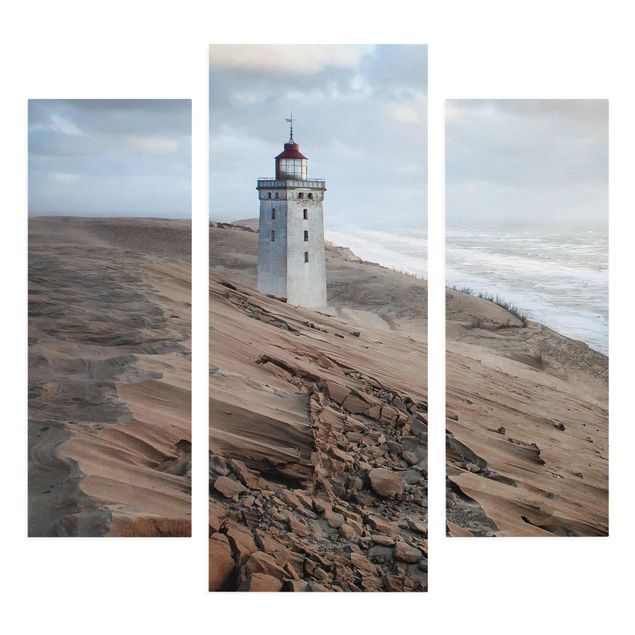 Stampa su tela 3 parti - Lighthouse In Denmark - Trittico da galleria