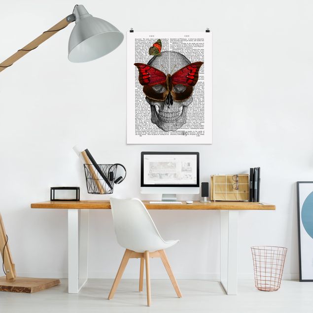 Poster - Spaventoso Reading - Maschera farfalla - Verticale 4:3