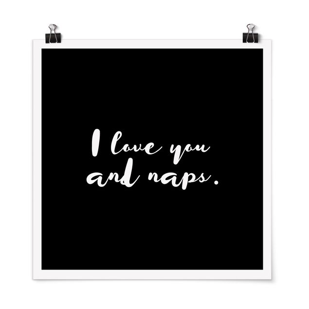 Poster - I Love You. e Naps - Quadrato 1:1