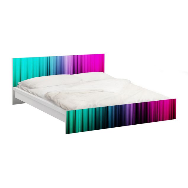 Carta adesiva per mobili IKEA - Malm Letto basso 180x200cm Rainbow Display
