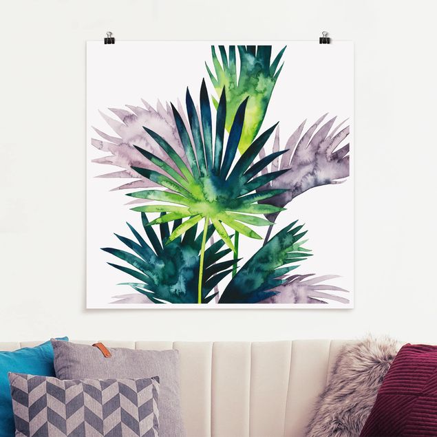 Poster - Exotic Foliage - Palma - Quadrato 1:1