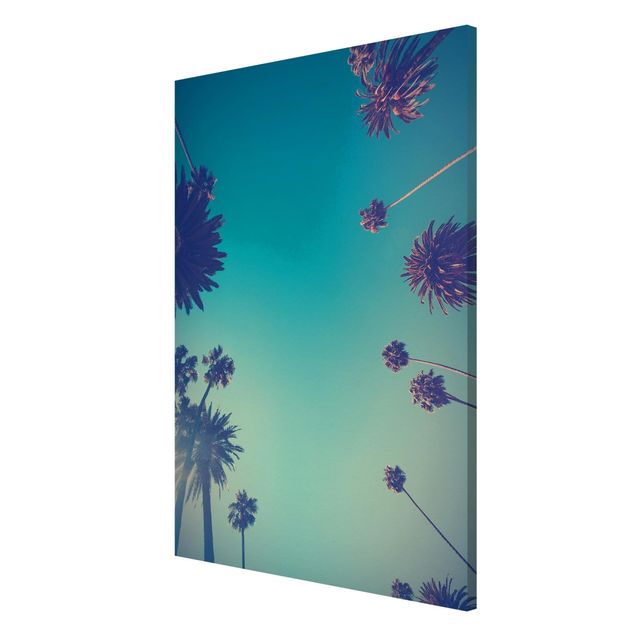Lavagna magnetica - Piante Tropicali palme e cielo II - Formato verticale 2:3