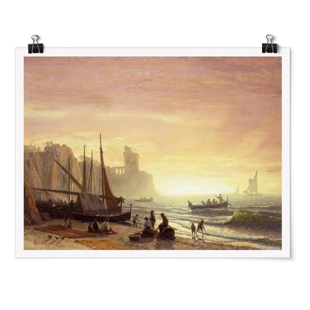 Poster - Albert Bierstadt - Fishing Fleet - Orizzontale 3:4
