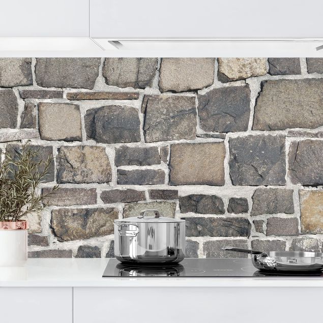 Rivestimenti cucina pannello Carta da parati Muro in pietra di cava e naturale
