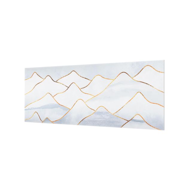 Paraschizzi in vetro - Watercolor Mountains White Gold
