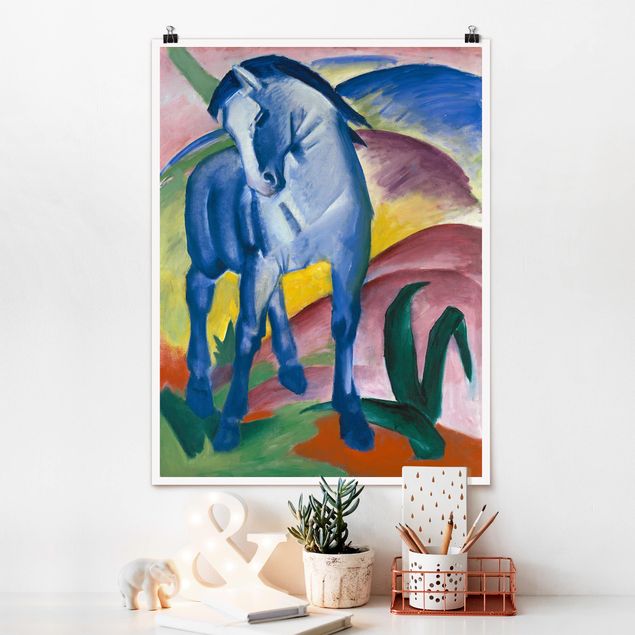 Poster di Franz Marc Franz Marc - Cavallo blu I