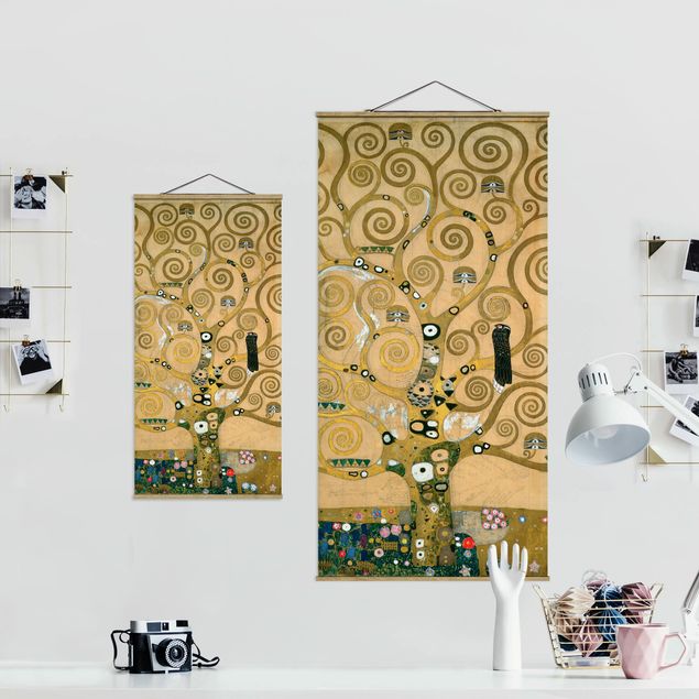 Quadro su tessuto con stecche per poster - Gustav Klimt - Tree Of Life - Verticale 2:1