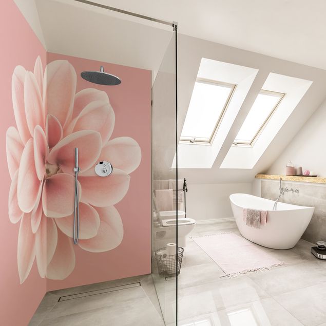 Rivestimento per doccia - Dalia centrata in fard rosa