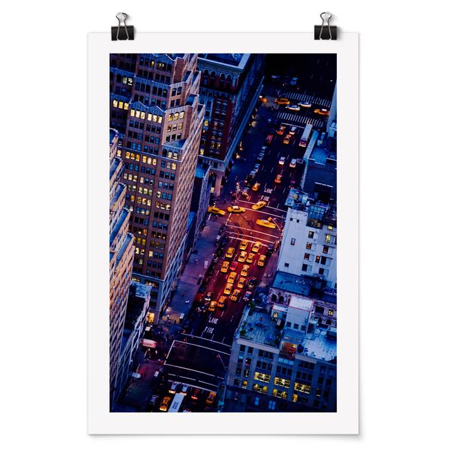 Poster - Manhattan Taxi Lights - Verticale 3:2