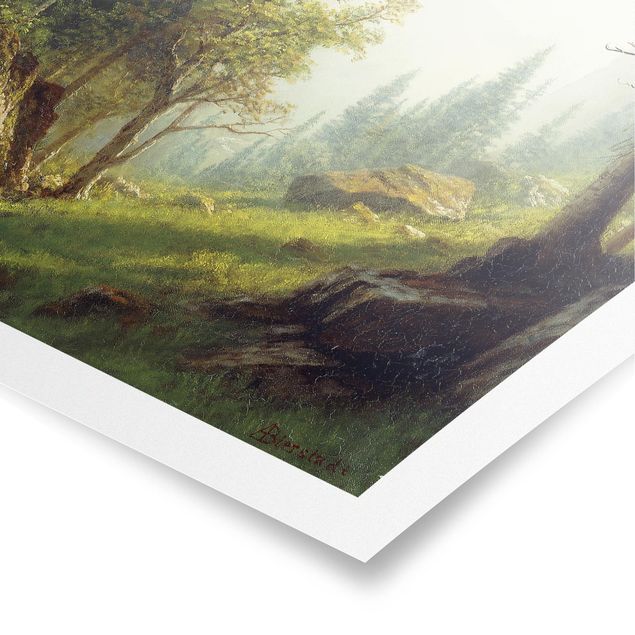 Poster - Albert Bierstadt - Nelle Alpi Bernesi - Verticale 4:3