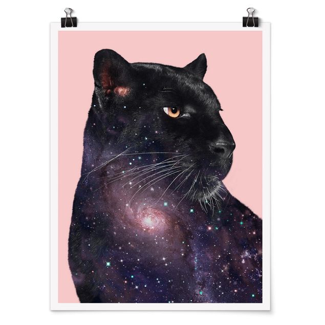 Poster - Panther Con Galaxy - Verticale 4:3