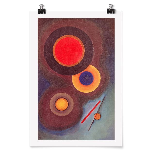 Poster - Wassily Kandinsky - cerchi e linee - Verticale 3:2