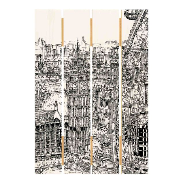 Stampa su legno - Città Studi - London Eye - Verticale 3:2