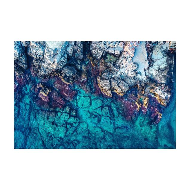Tappeti effetto naturale Vista dall'alto della costa rocciosa colorata