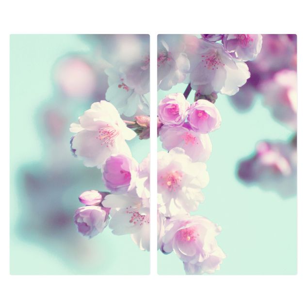 Coprifornelli - Fiori di ciliegio colorati