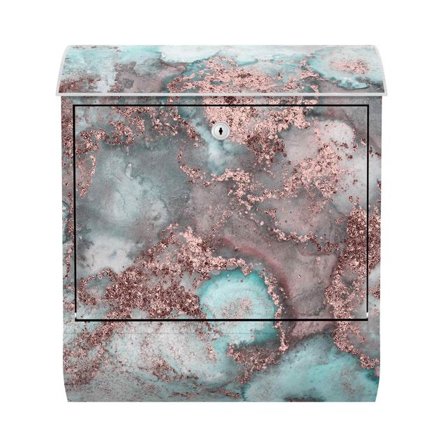 Cassetta postale - Esperimenti colorati di marmo topazio e rame