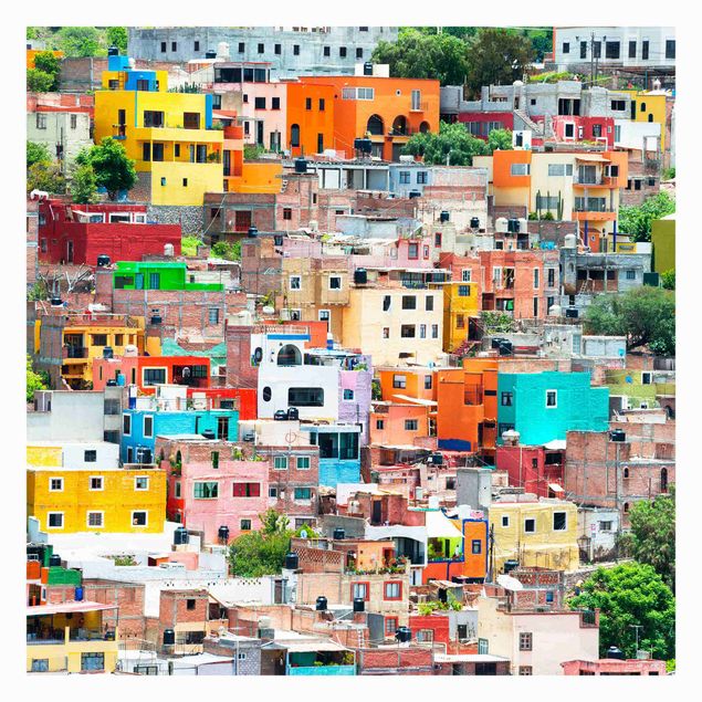 Carta da parati - Coloured house facades Guanajuato