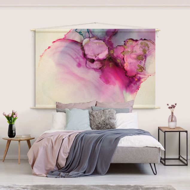 Arazzi da parete moderno Composizione di colori in rosa