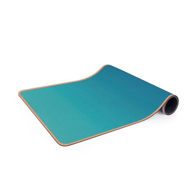 Tappetino yoga - Gradiente cromatico blu mare
