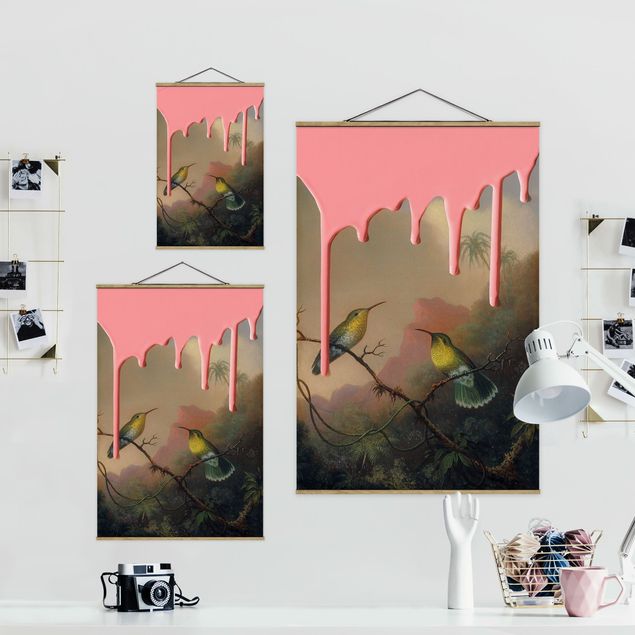 Foto su tessuto da parete con bastone - Censura colorata I