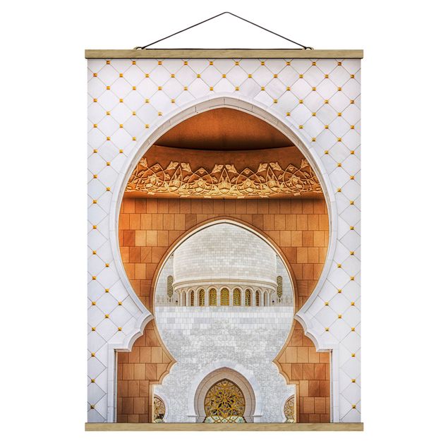 Foto su tessuto da parete con bastone - Porta della Moschea - Verticale 4:3