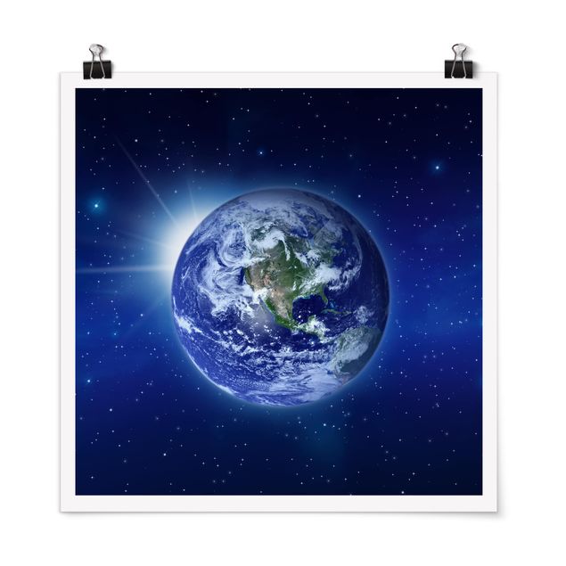 Poster - Terra nello spazio - Quadrato 1:1