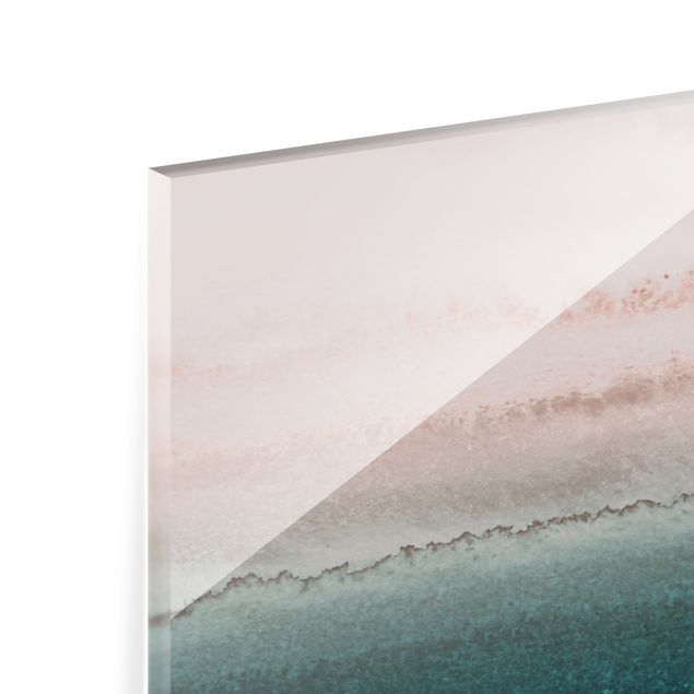 Paraschizzi in vetro - Gioco di colori fragore delle onde - Formato orizzontale 4:3